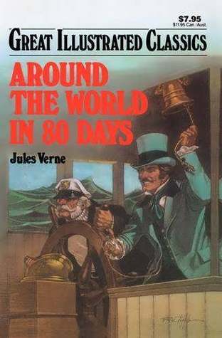 Book cover of Around The World In 80 Days by Marian Leighton (Adaptor), Malvina G. Vogel (Ed.), Pablo Marcos (Illus.), Jules Verne