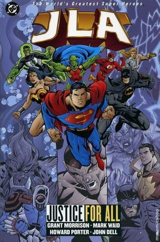 Book cover of JLA, Vol. 5: Justice For All by Grant Morrison