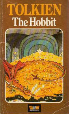 Book cover of The Hobbit by J.R.R. Tolkien