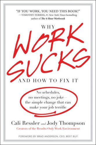 Book cover of Why Work Sucks And How To Fix It: No Schedules, No Meetings, No Joke--The Simple Change That Can Make Your Job Terrific by Cali Ressler, Jody Thompson