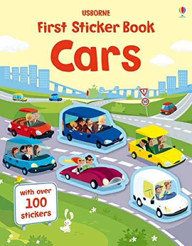 Book cover of First Sticker Book Cars by Simon Tudhope, Sébastien Telleschi (Illus.)