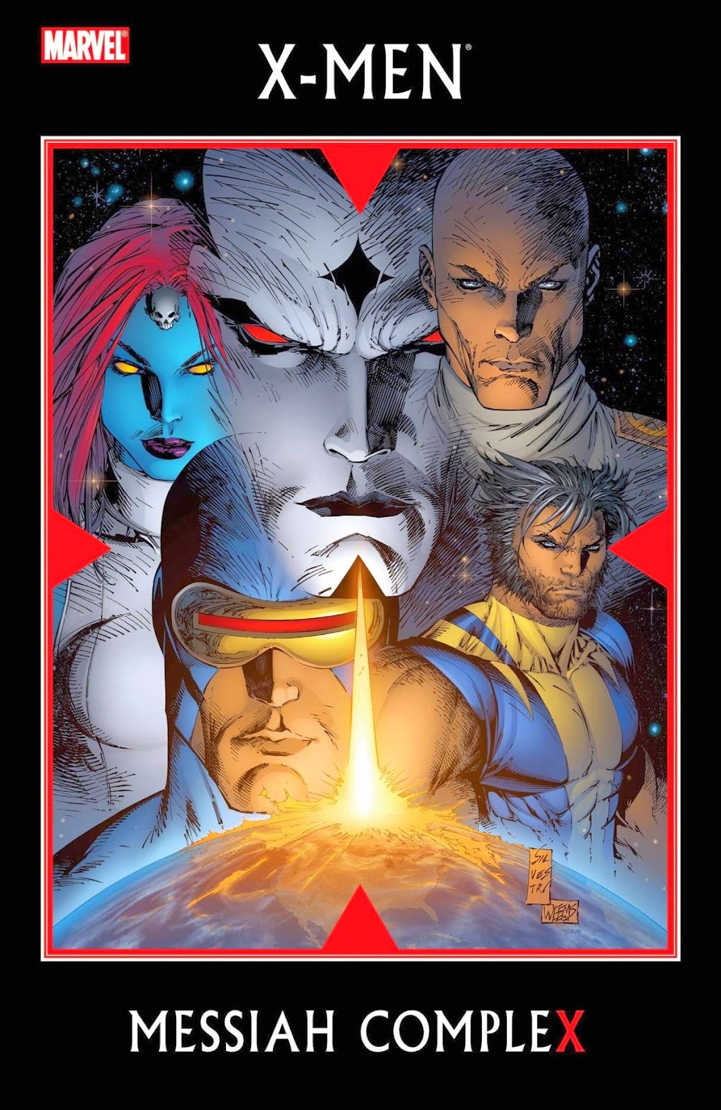 Book cover of X-Men: Messiah Complex by Mike Carey, Ed Brubaker, Marc Silvestri, Craig Kyle, Christopher Yost, Peter David, Billy Tan (Illus.), Chris Bachalo (Illus.), Humberto Ramos (Illus.), Scot Eaton (Illus.)