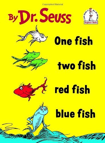 Book cover of One Fish, Two Fish, Red Fish, Blue Fish by Dr. Seuss, Theodor Seuss Geisel