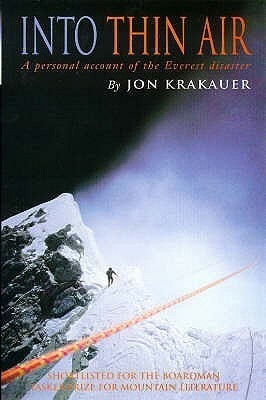 Book cover of Into Thin Air: A Personal Account of the Mount Everest Disaster by Jon Krakauer