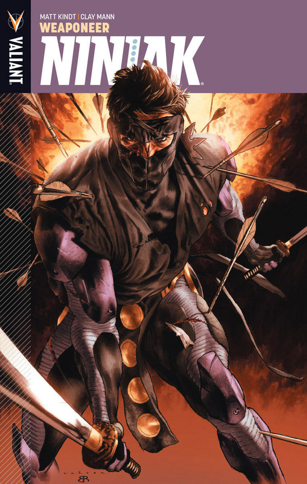Book cover of Ninjak, Vol. 1: Weaponeer by Matt Kindt (Writer, Artist), Clay Mann (Penciler), Jackson Guice (Artist), Juan José Ryp (Artist), Ulises Arreola (Colourist)