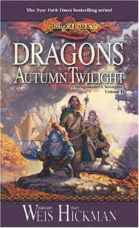 Book cover of Dragons Of Autumn Twilight by Margaret Weis, Tracy Hickman