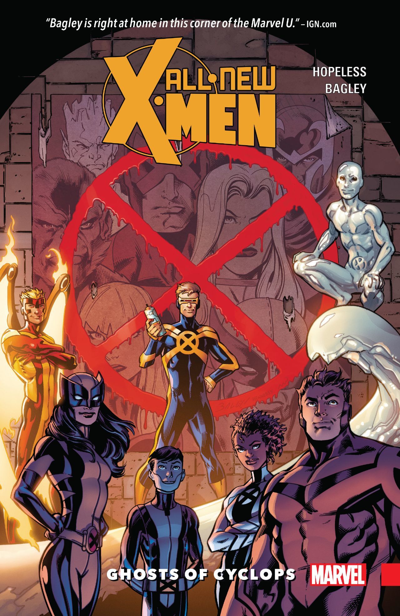 Book cover of All-New X-Men: Inevitable, Vol. 1: Ghosts of Cyclops by Dennis Hopeless (Writer), Mark Bagley (Artist)