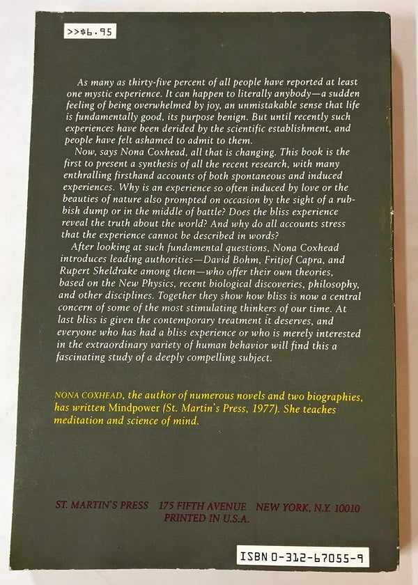 Book cover of The Relevance of Bliss: A Contemporary Exploration of Mystic Experience by Nona Coxhead