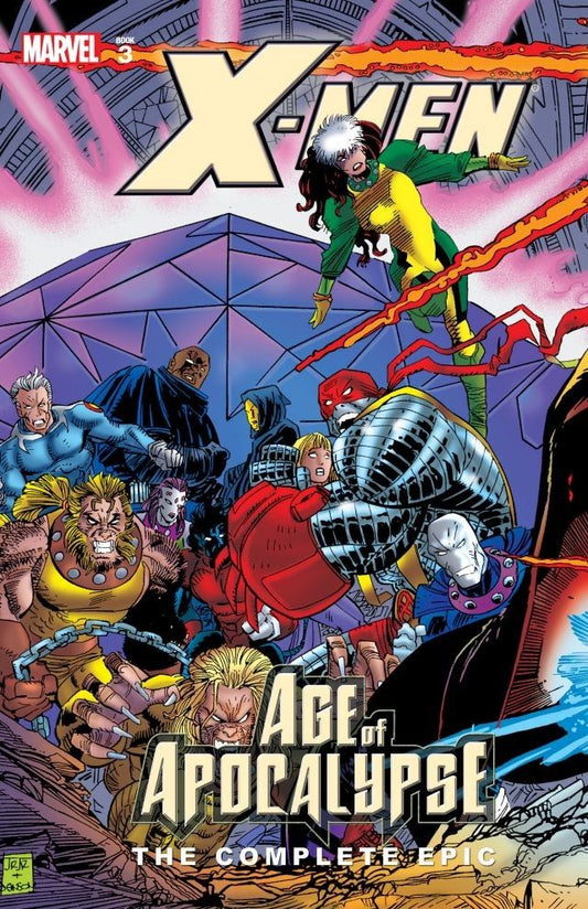 Book cover of X-Men: The Complete Age of Apocalypse Epic, Book 3 by Scott Lobdell, Warren Ellis, Jeph Loeb, John Francis Moore, Adam Kubert (Illus.), Carlos Pacheco (Illus.), Andy Kubert (Illus.)