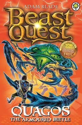 Book cover of Quagos the Armoured Beetle by Adam Blade