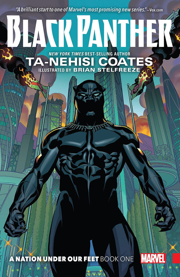 Book cover of Black Panther, Vol. 1: A Nation Under Our Feet, Book One by Ta-Nehisi Coates (Writer), Brian Stelfreeze, Jack Kirby (Illus.), Stan Lee (Writer)
