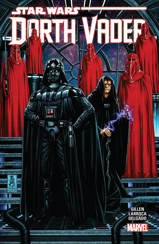 Book cover of Star Wars: Darth Vader, Vol. 2 by Kieron Gillen, Jason Aaron (Writer), Salvador Larroca (Illus.), Edgar Delgado (Illus.), Mike Deodato (Artist), Mike Norton (Artist), Max Fiumara (Artist), Frank Martin Jr. (Colourist), David Curiel (Colourist), Dave  Stewart (Colourist), Joe Caramagna (Letterer), Chris Eliopoulos (Letterer)