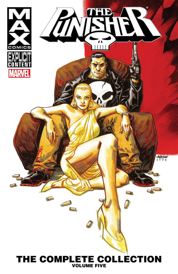 Book cover of The Punisher MAX: The Complete Collection, Vol. 5 by Duane Swierczynski (Writer), Victor Gischler, Gregg Hurwitz, Mike Benson, Laurence Campbell (Illus.), Michel Lacombe (Illus.), Jefte Palo (Illus.), Goran Parlov (Illus.)