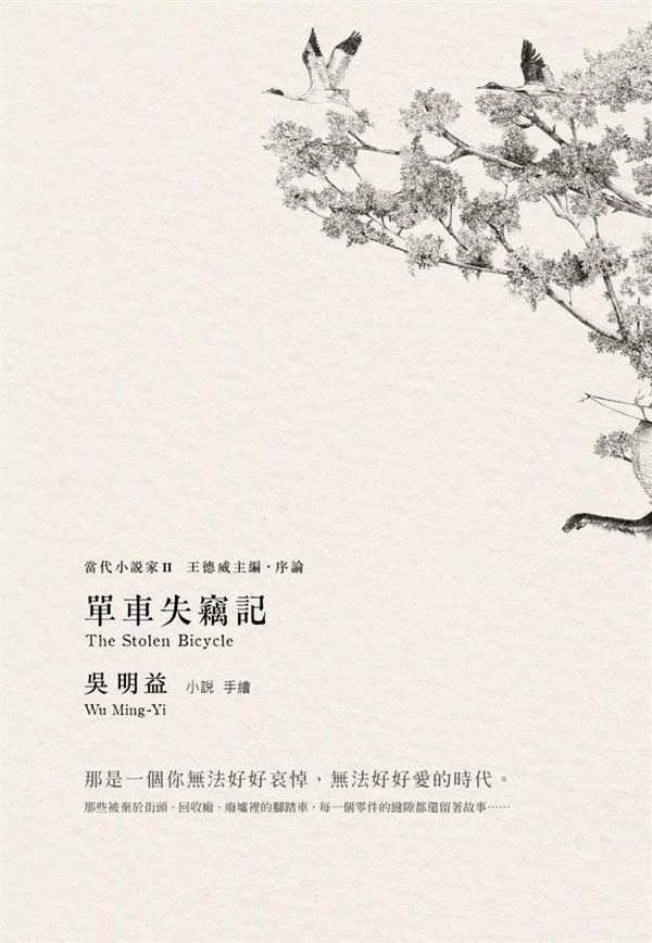 Book cover of 單車失竊記 by Wu Ming-Yi, 吳明益
