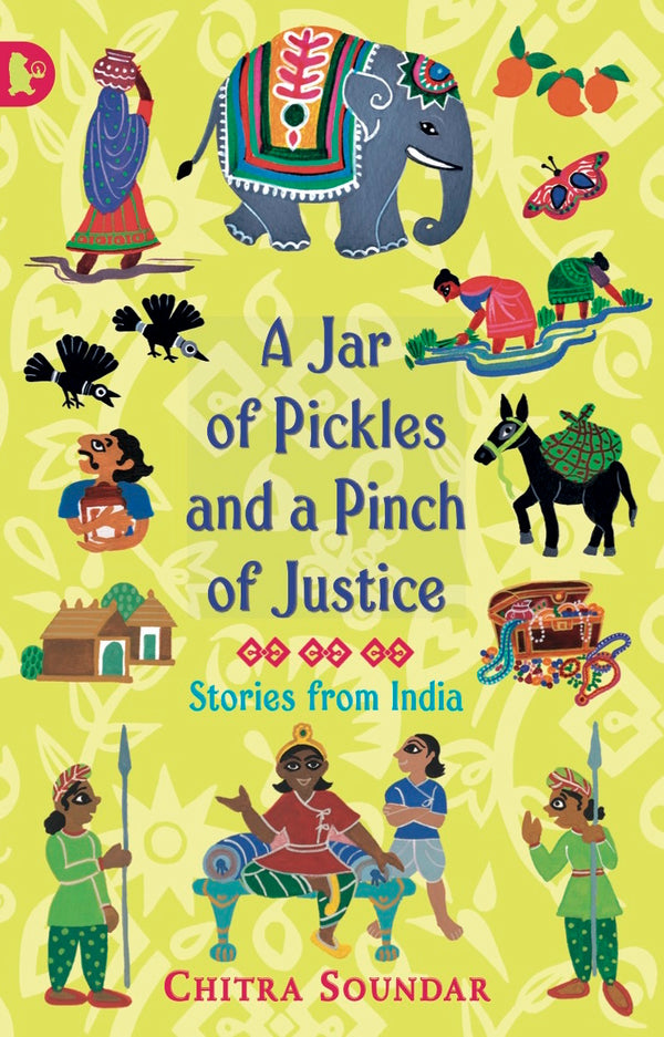 Book cover of A Jar of Pickles and a Pinch of Justice by Chitra Soundar, Uma Krishnaswamy (Illus.)
