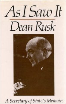 Book cover of As I Saw It by Dean Rusk, Daniel S. Papp (Ed.)