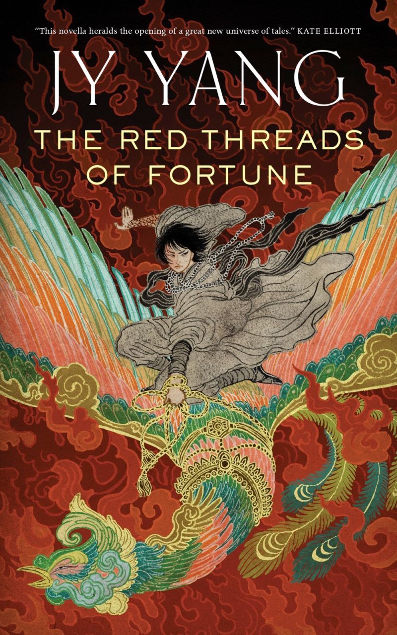 Book cover of The Red Threads of Fortune by Neon Yang, J.Y.  Yang