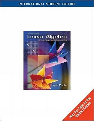 Book cover of Linear Algebra: A Modern Introduction by David   Poole