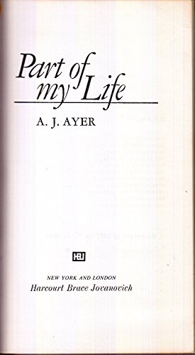 Book cover of Part of My Life by Alfred Jules Ayer