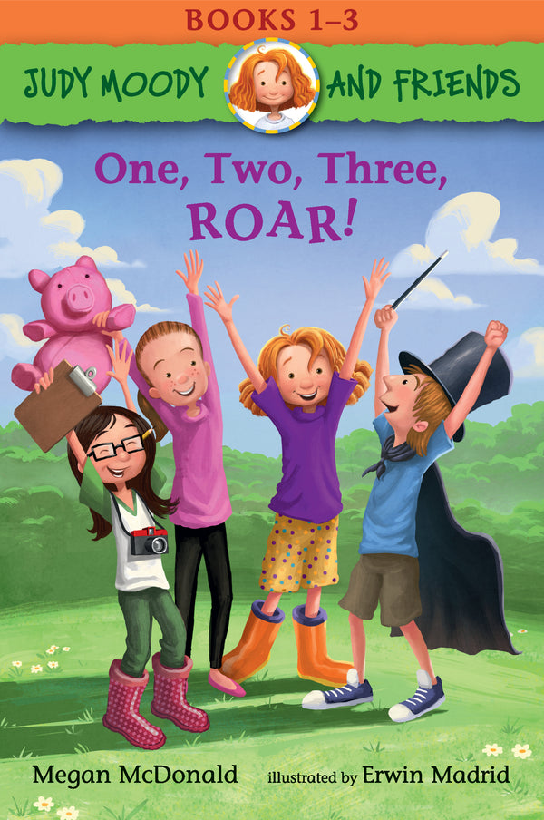 Book cover of One, Two, Three, Roar! by Megan McDonald, Erwin Madrid (Illus.)