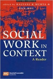 Book cover of Social Work In Context - A Reader by Kalyani Mehta (Ed.)