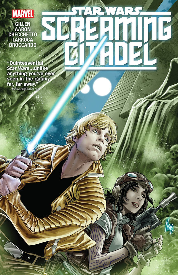 Book cover of Star Wars: The Screaming Citadel by Kieron Gillen, Jason Aaron, Marco Checchetto, Salvador Larroca, Andrea Broccardo, Andres Mossa (Colour Artist), Edgar Delgado (Colour Artist), Antonio Fabela (Colour Artist), Joe Caramagna (Letterer), Clayton Cowles (Letterer)