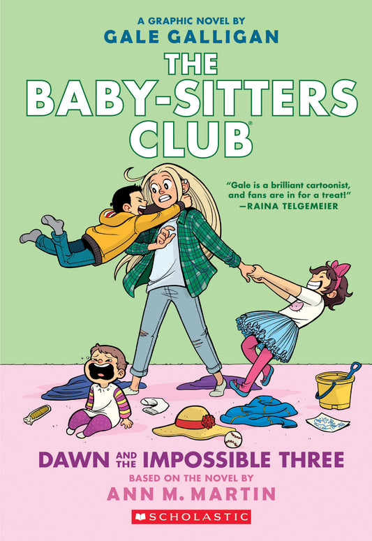 Book cover of Dawn And The Impossible Three: A Graphic Novel by Gale Galligan (Illus.), Ann M. Martin, Braden Lamb (Colorist)
