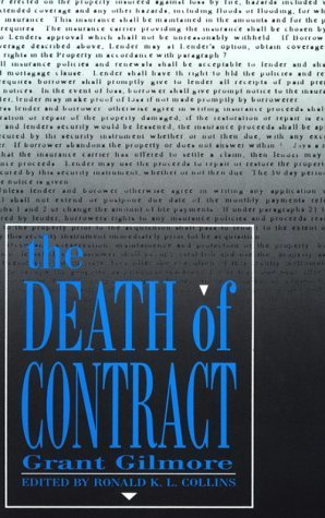 Book cover of The Death Of Contract by Grant Gilmore