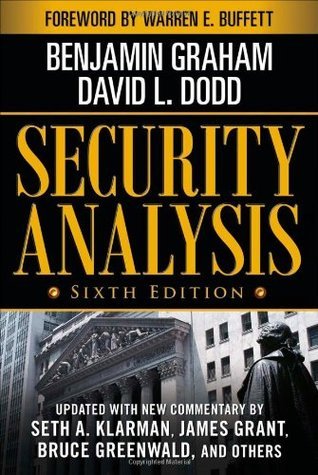 Book cover of Security Analysis by Benjamin Graham, David Dodd, Warren Buffett (Foreword)
