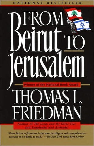 Book cover of From Beirut to Jerusalem by Thomas L. Friedman