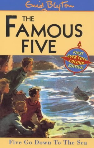 Book cover of Five Go Down to the Sea by Enid Blyton~Eileen Soper