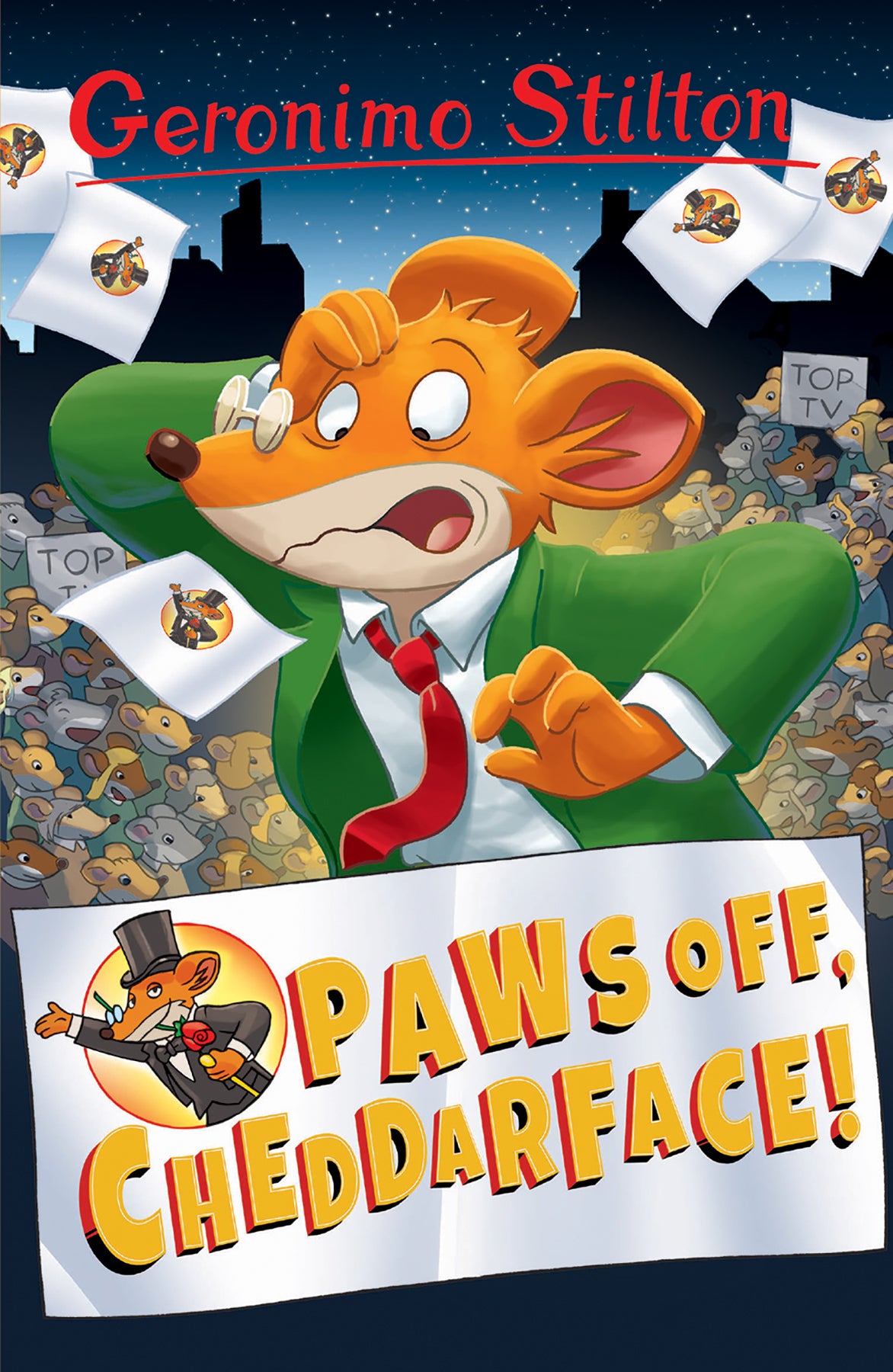 Book cover of Paws Off, Cheddarface! by Geronimo Stilton, Elisabetta Dami