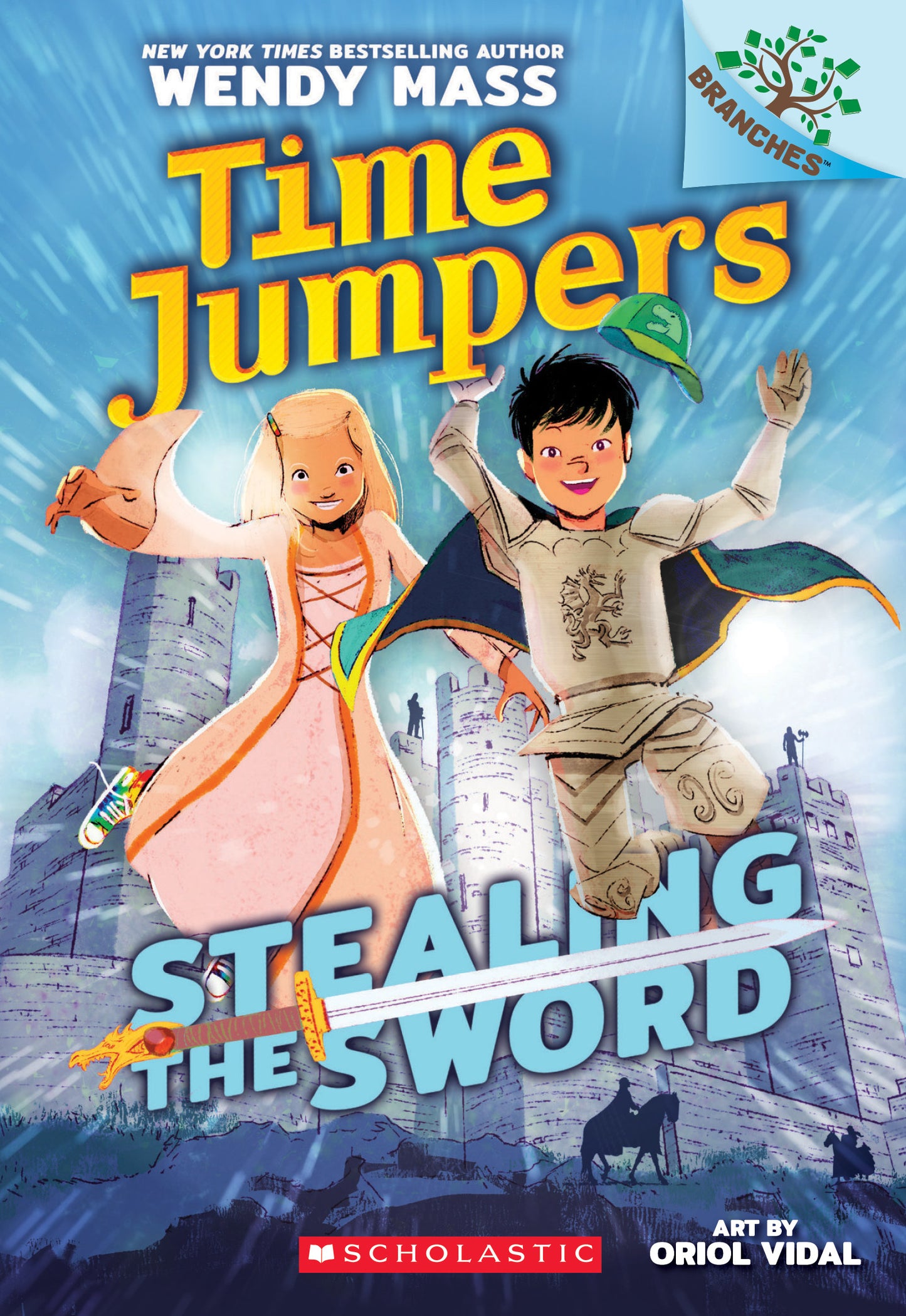 Book cover of Stealing The Sword by Wendy Mass, Oriol Vidal (Illus.)