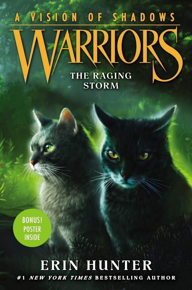 Book cover of The Raging Storm by Erin Hunter