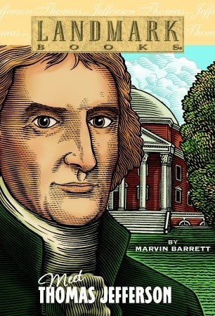 Book cover of Meet Thomas Jefferson by Marvin Barrett, Pat Fogarty (Illus.)