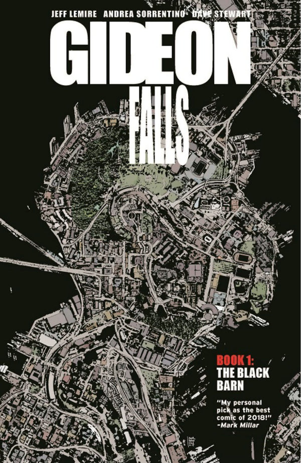 Book cover of Gideon Falls, Vol. 1: The Black Barn by Jeff Lemire, Andrea Sorrentino (Artist), Dave Stewart (Artist)