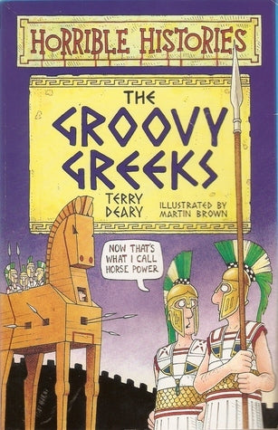 Book cover of The Groovy Greeks by Terry Deary