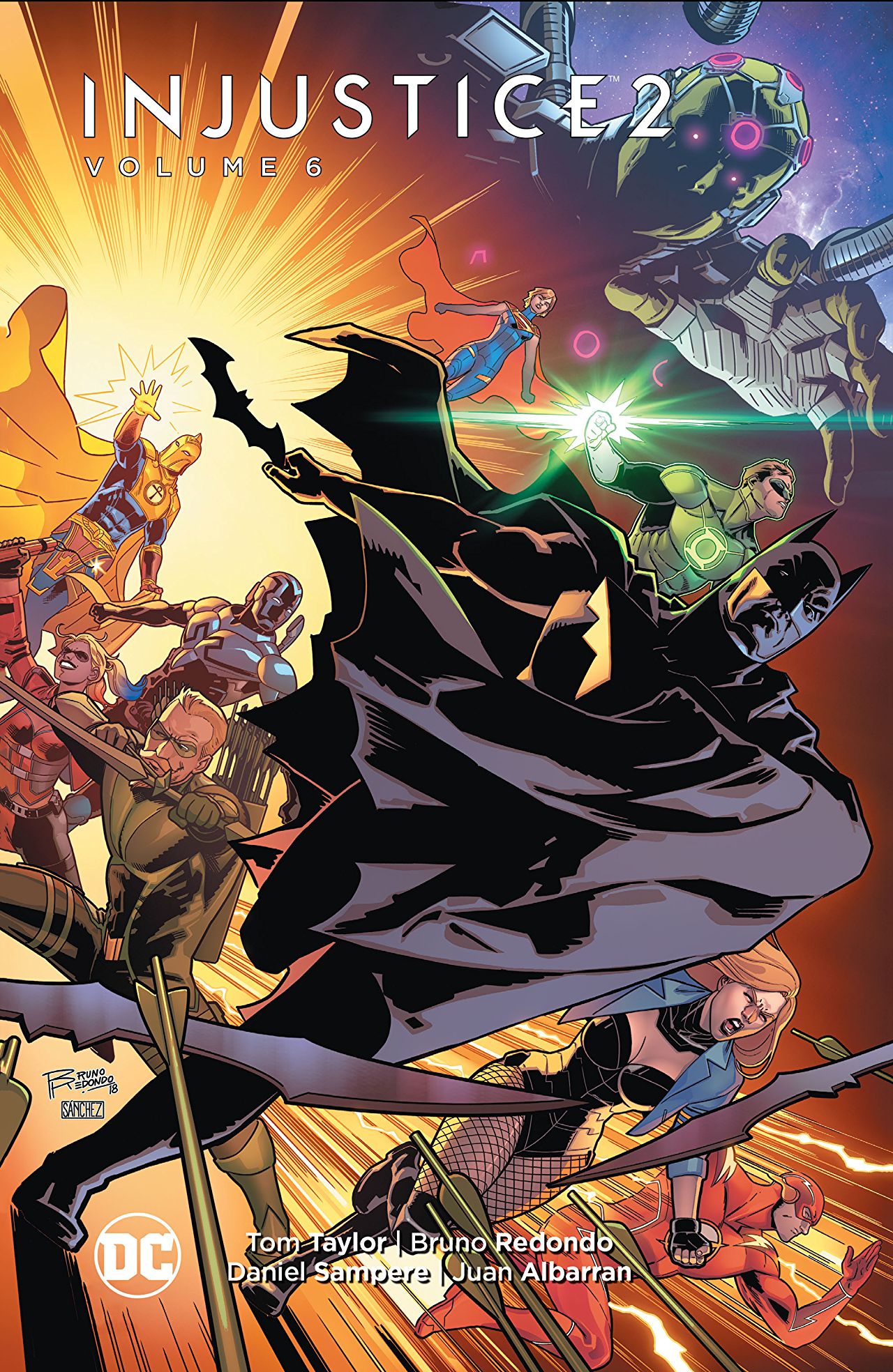 Book cover of Injustice 2, Vol. 6 by Tom    Taylor, Bruno Redondo (Illus.), Xermanico (Illus.), David Sampere (Illus.)