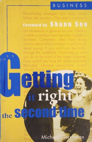Book cover of Getting It Right the Second Time by Michael Gershman