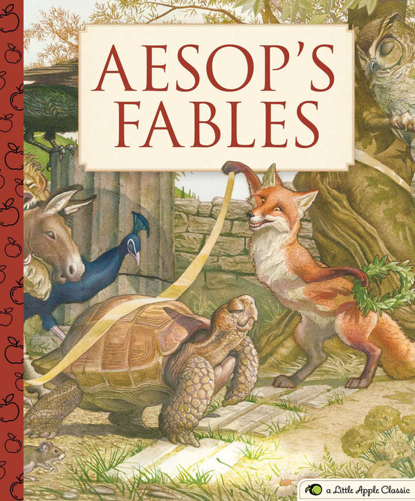Book cover of Aesop's Fables: A Little Apple Classic by Aesop, Charles Santore (Illus.)