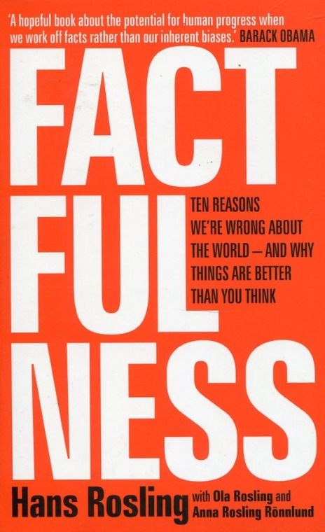 Book cover of Factfulness: Ten Reasons We're Wrong About The World - And Why Things Are Better Than You Think by Hans Rosling
