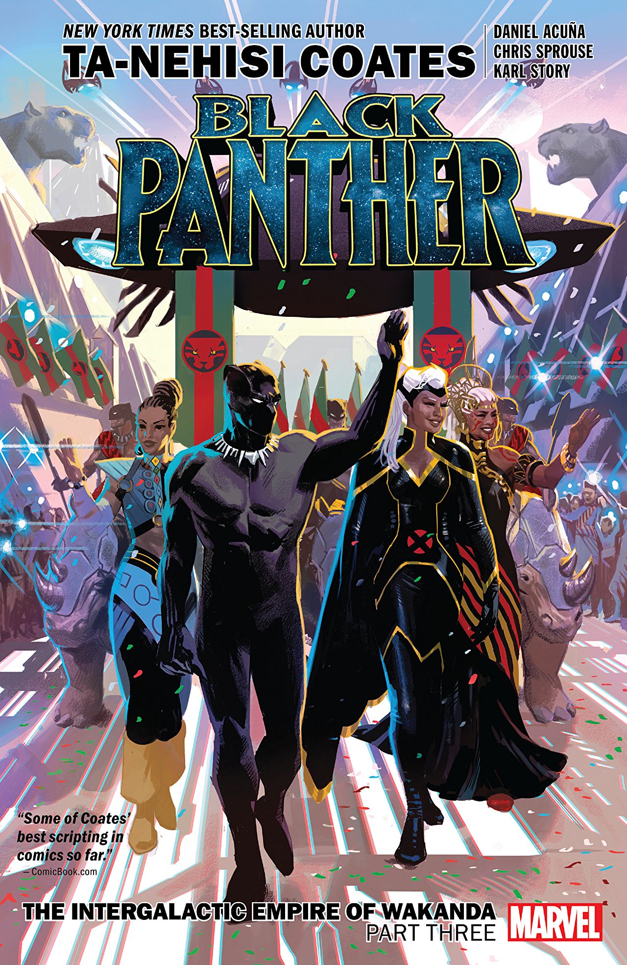 Book cover of Black Panther, Vol. 8: The Intergalactic Empire Of Wakanda, Part Three by Ta-Nehisi Coates, Daniel Acuña (Illus.), Chris Sprouse (Illus.)