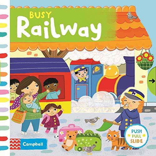 Book cover of Busy Railway Board by Jo Byatt
