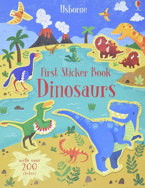 Book cover of First Sticker Book Dinosaurs by Hannah Watson, Jordan Wray (Illus.)
