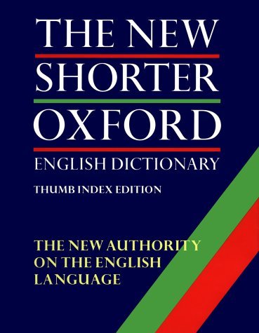 Book cover of The New Shorter Oxford English Dictionary by Lesley Brown (Ed.)
