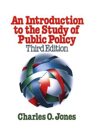 Book cover of An Introduction To The Study Of Public Policy by Charles O. Jones