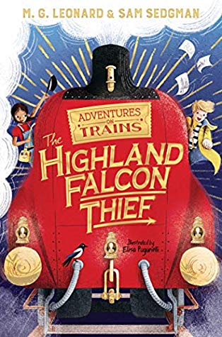 Book cover of The Highland Falcon Thief by M.G. Leonard, Sam Sedgman, Elisa Paganelli (Illus.)