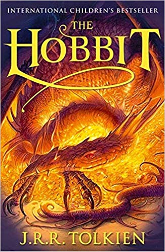 Book cover of The Hobbit by J.R.R. Tolkien