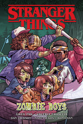 Book cover of Stranger Things: Zombie Boys by Greg Pak, Valeria Favoccia (Illus.), Nate Piekos (Lettering), Dan Jackson (Coloring)