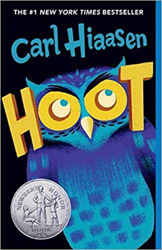 Book cover of Hoot by Carl Hiaasen